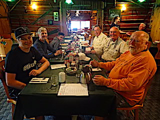 Fireside Lodge Dinning Room Action After a Fishing Day at Fireside Lodge